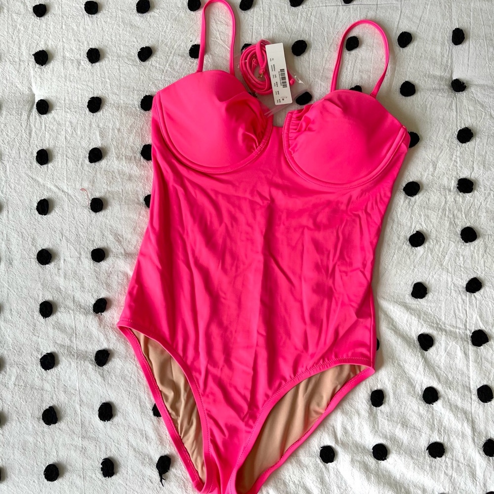 J. Crew Neon Pink Bathing Suit